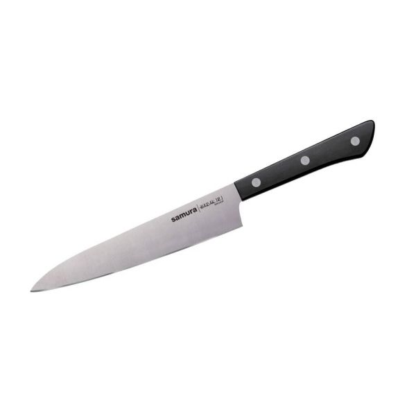 Samura Нож кухонный Harakiri SHR-0023B/K универсальный 150 мм, cталь AUS-8, ABS пластик (чёрный)