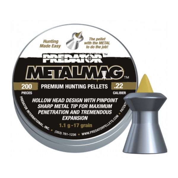 Пули JSB Predator Metalmag 5,5 мм, 1,1 грамма, 200 штук
