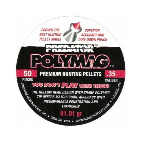 Пули JSB Predator Polymag 9,0 мм, 5,25 грамм, 50 штук